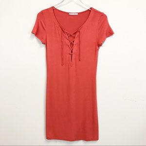 Criss Cross Front Tie Dress